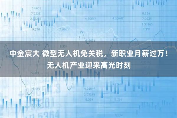 中金宸大 微型无人机免关税，新职业月薪过万！无人机产业迎来高光时刻